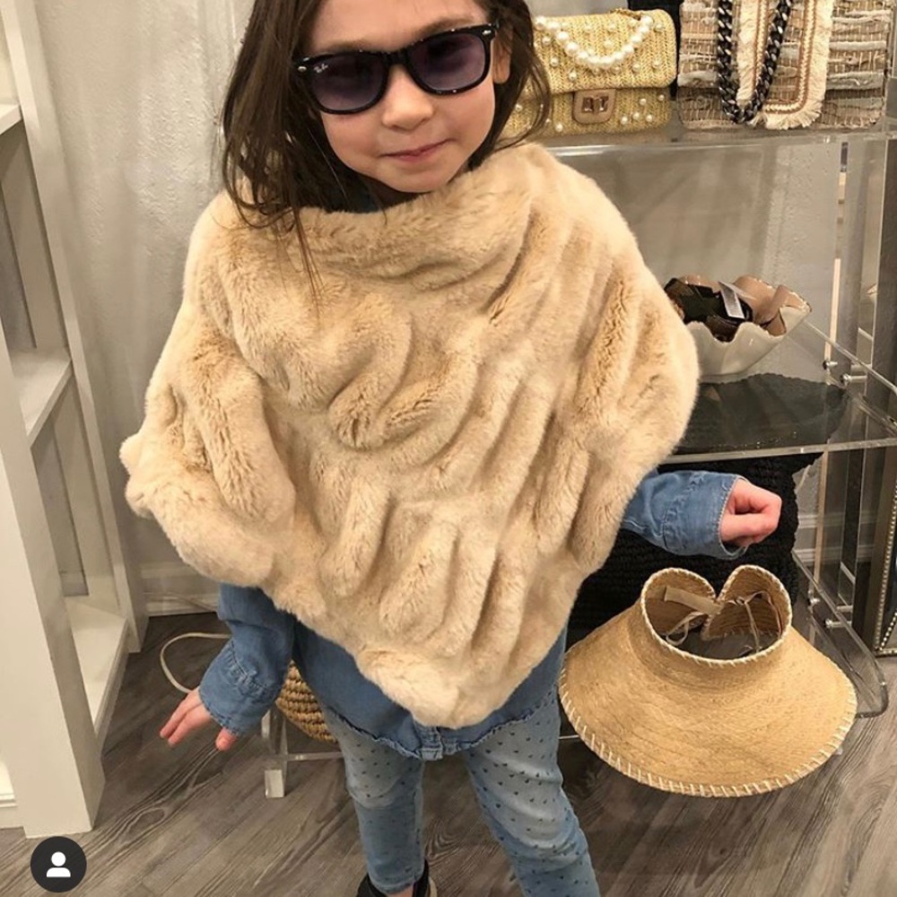 Adorable Fur Poncho for girls.